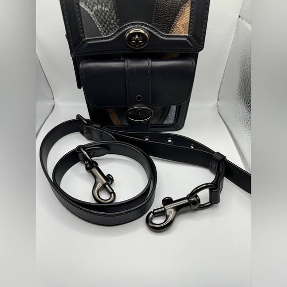 Coach Riley Crossbody With Wave Patchwork And Snakeskin Detail - Picture 9 of 9